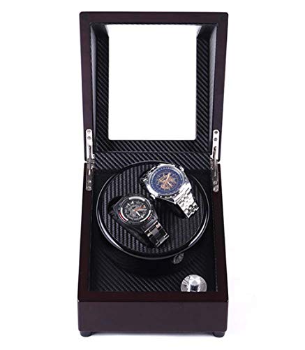 Automatico Watch Winder Caja Giratorias para Relojes Enrollador De Reloj Watch Winder Madera Pintura Al Horno Rojo + Carbono 2 + 0 Mira Enrollador