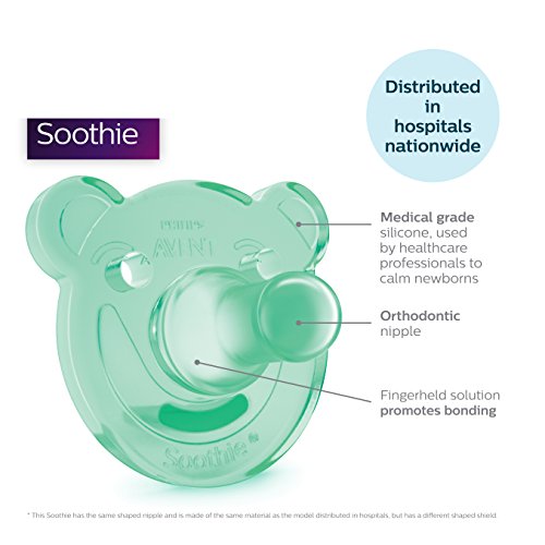 Avent – soothie – Chupete de América – A partir de 3 meses (3 m +) – 2 Pack – Verde