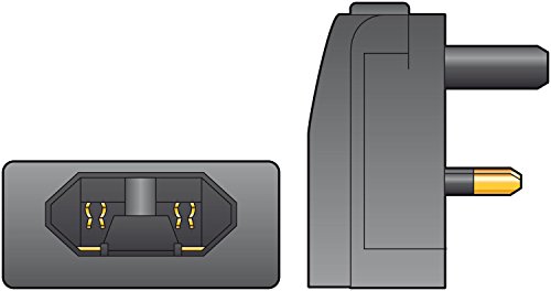 avl79 – Negro FCP 5 A Fusible Europea Converter Plug Convertir 2 Pin Euro a 3 Pin Uk