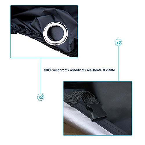 Awnic Funda Bicicleta Exterior Impermeable Funda Bicicleta Estatica Funda para 2 Bicicletas Resistente al Desgarro Oxford