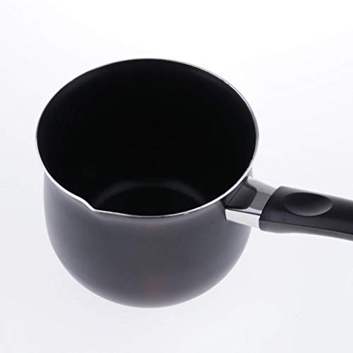 B Blesiya Cacerola De Aleación De Aluminio, Olla para Sopa Leche Dulces - Negro, XL