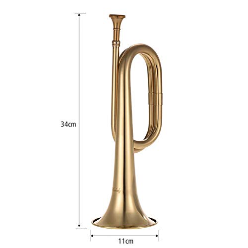 B Flat Bugle Call Trompeta De Caballería Cuerno Instrumento De Metal con Boquilla para La Banda De La Escuela