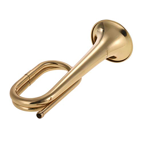 B Flat Bugle Call Trompeta De Caballería Cuerno Instrumento De Metal con Boquilla para La Banda De La Escuela