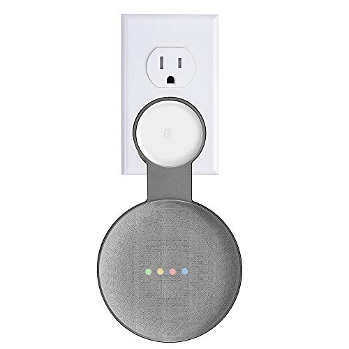 Baaletc Soporte de Pared Outlet para Google Home Mini/Nest Mini (2nd Gen) Asistente de Altavoz, Altavoz Inteligente, Manejo de Cable Incorporado