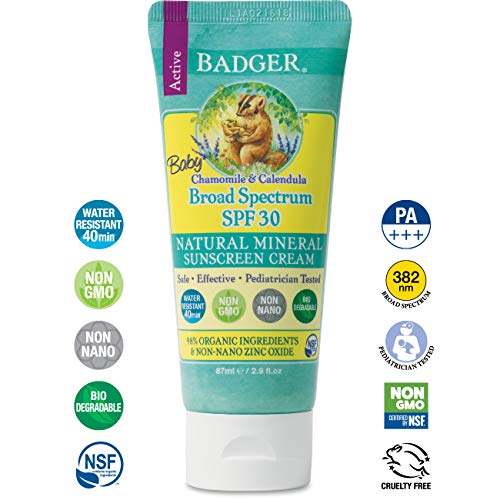 Badger Balm Protector solar para bebé SPF 30, 87 ml