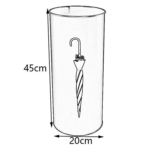 Bai Su Paraguas Hogar del Hotel en el vestíbulo Restaurante Hierro labrado Cubo de Almacenamiento colocado en el Piso nórdico Creativo, 45X20 cm paragüero escurridor (Color : C)