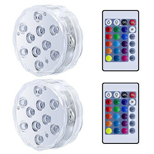 Bajo El Agua Luz, RGB Luces Sumergibles con Control Remoto para Decoración del Hotel, Piscina,Acuario, Estanque, Bodas,Fiesta