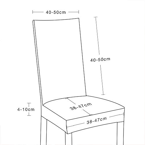 BalladHome®Fundas para sillas Pack de 4 Fundas sillas Comedor Fundas elásticas, Cubiertas para sillas,bielástico Extraíble Funda, Muy fácil de Limpiar, Duradera (Paquete de 4, Gris Oscuro)