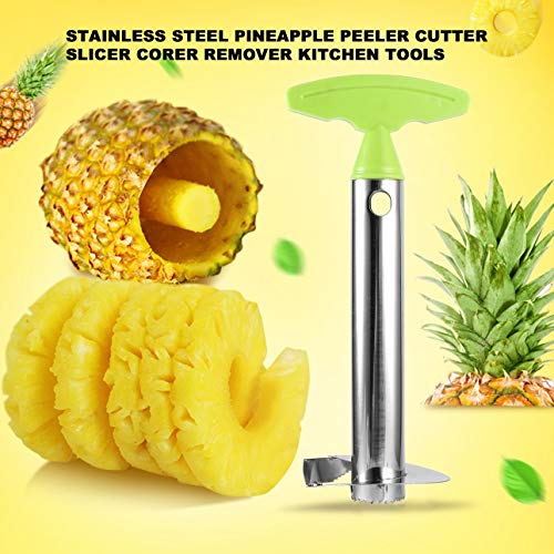 Ballylelly Cortador de pelador de piña de acero inoxidable Cortador de cuchillas Corer Peladoras Cuchillas Frutas Verduras Cuchillo Gadget Herramientas de cocina