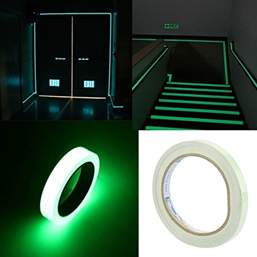 Bande Fluorescente – Delaman Glow In The Dark Tape Autocollant Stickers Phosphorescent Removeble Sans Résidu Waterproof (Size : 15mm*3m)