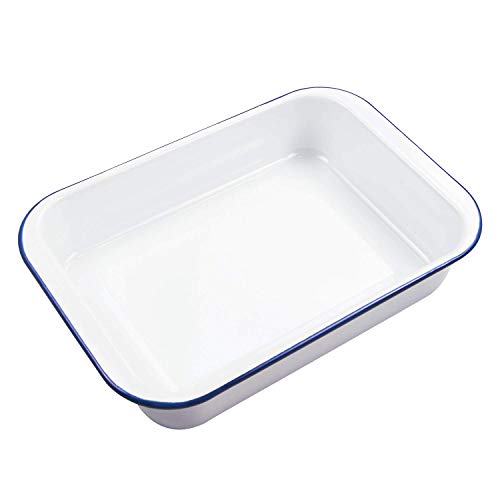 bandejas Altas para Horno Fuente rectangular para horno Cacerolas 35,5 cm x 22,8 cm