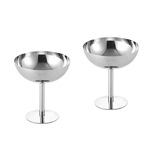 Baoblaze 2 Pcs Taza de Postre Recipiente de Comida Excelente Menaje de Cocina para Hogar Restaurantes Heladerías