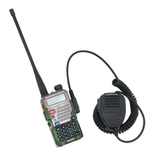 Baofeng UV-5R Speaker - Micrófono para Walkie Talkie Baofeng UV-5R, color negro