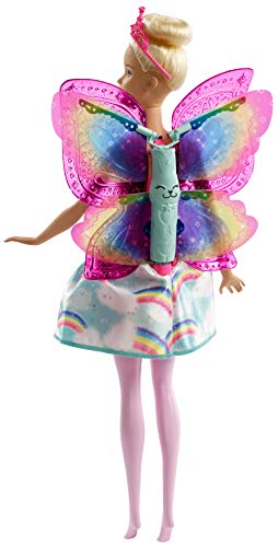 Barbie Dreamtopia, muñeca Hada alas mágicas rubia, juguete +3 años (Mattel FRB08)