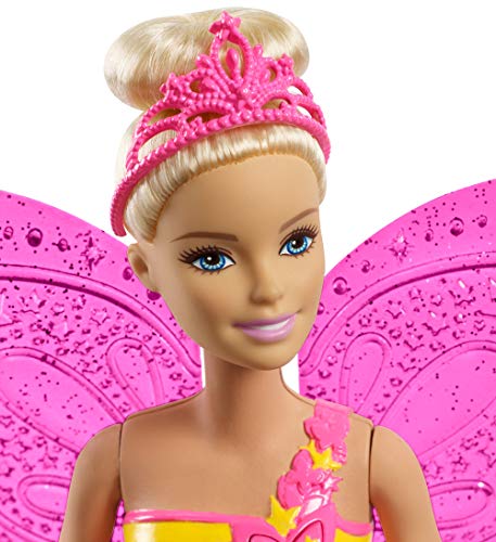 Barbie Dreamtopia, muñeca Hada alas mágicas rubia, juguete +3 años (Mattel FRB08)