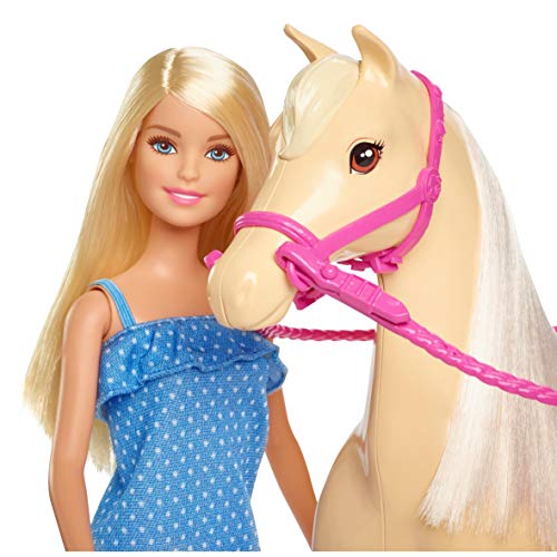 Barbie Muñeca con caballo de juguete + 3 años (Mattel FXH13)