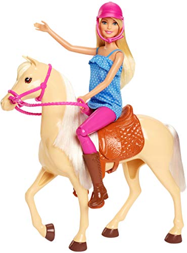 Barbie Muñeca con caballo de juguete + 3 años (Mattel FXH13)