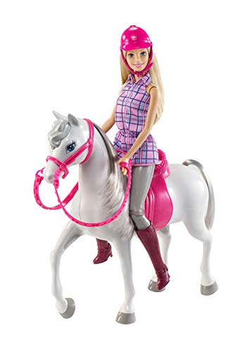 Barbie- Muñeca Y Su Caballo, Multicolor (Mattel DHB68)