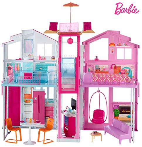 Barbie - Supercasa - casa muñecas, regalo para niñas y niños 3-9 años (Mattel DLY32)