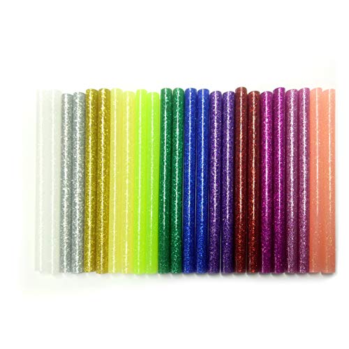 Barras de Pegamento Termofusible, YLX Barras de Silicona Caliente 120 piezas Adhesivos Coloreados del Arma del Pegamento para DIY Oficio del arte Caza de Focas y Reparacion Rapida 12 colores