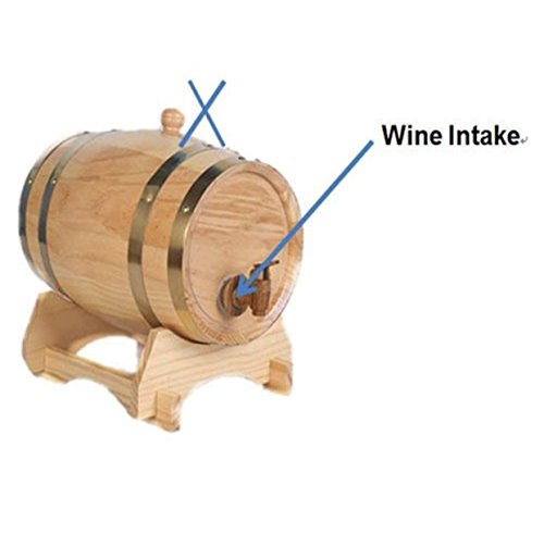 Barril de madera de roble de 5 litros Dream Wood para almacenamiento y envejecimiento de vino y bebidas, con soporte