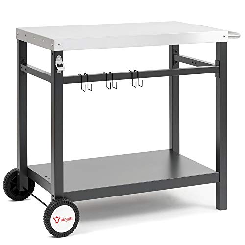 BBQ-Toro - Carro para Barbacoa | 85 x 50 x 81 cm | Mesa Auxiliar | Carro con Ruedas | Cocina al Aire Libre