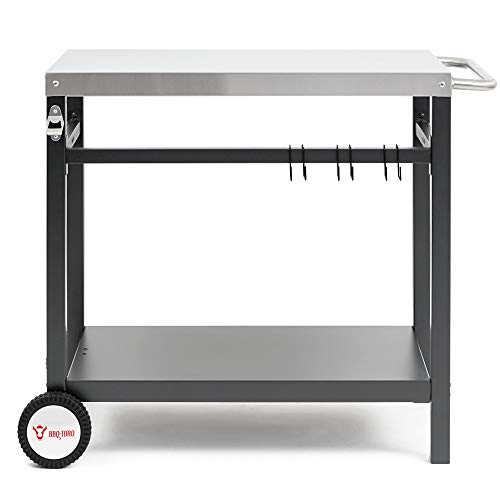 BBQ-Toro - Carro para Barbacoa | 85 x 50 x 81 cm | Mesa Auxiliar | Carro con Ruedas | Cocina al Aire Libre