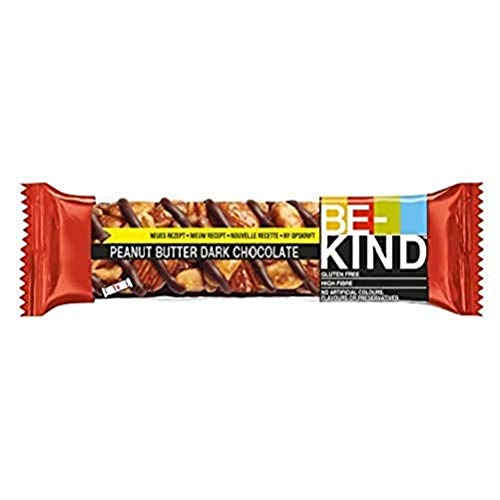 BE-KIND Barrita de Frutos secos con mantequilla de cacahuete y chocolate negro, paquete de 12 unidades