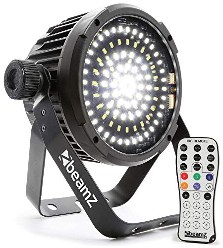 beamZ BS98 Foco LED Estroboscopio (98 x LEDs SMD, modo DMX y automático,compacto, mando a distancia por infrarrojos, velocidad programable, función master slave)