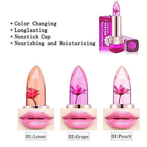 Beito Jalea del lápiz labial Hidratar Cambio de temperatura del color mágico decoloración jalea labial maquillaje profesional(Rosado)