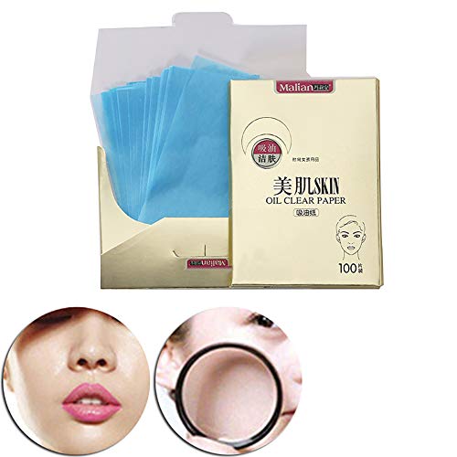 Beito Papel Secante De Aceite 100 Hojas/Paquete Tejidos que absorben el aceite natural Papel secante al aceite portátil Hojas premium para el secado facial Cuidado facial de la piel