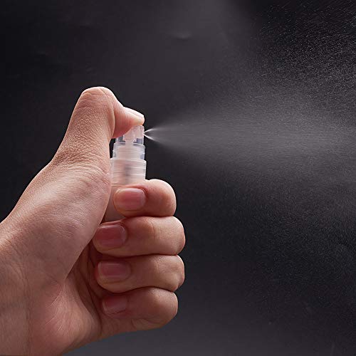 BENECREAT 24 Pack 5ml Botella Plástica Vacía de Spray de 4 Coloes para Viaje Conveniente para Aceites Esenciales, Productos de Belleza Orgánicos,Detergentes Caseros y Aromaterapia