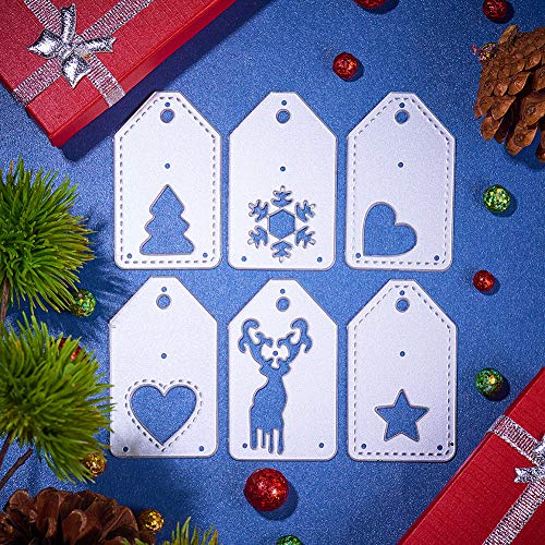 BENECREAT 6 PCS Troquel de Corte Tema de Navidad Molde de Acero al Carbono para Scrapbooking Álbum Artesanía de Papel DIY