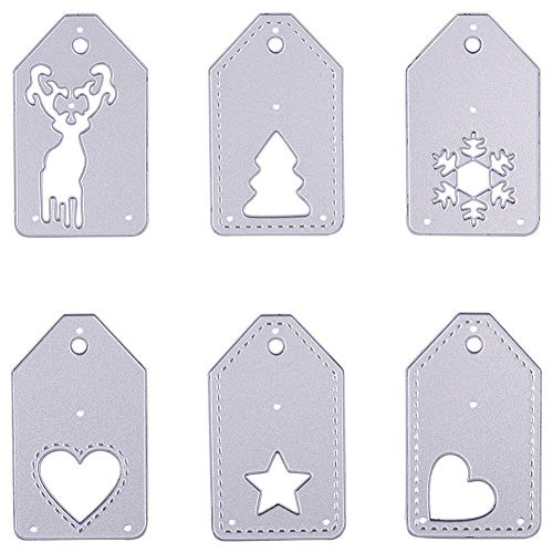 BENECREAT 6 PCS Troquel de Corte Tema de Navidad Molde de Acero al Carbono para Scrapbooking Álbum Artesanía de Papel DIY