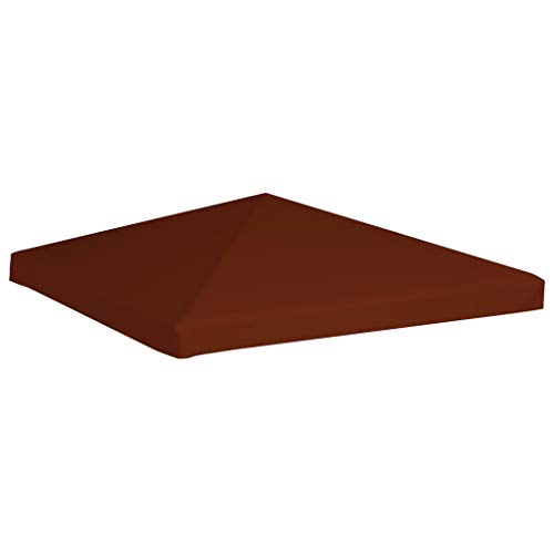 Benkeg Toldo De Cenador 3x3 m Terracota 310 G/M² Impermeable, Toldo De Repuesto Techo del Cenador, Toldo De Jardín Toldo De Exterior