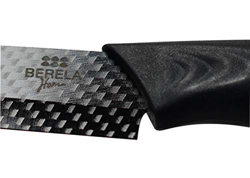 BERELA HOME Cuchillo de cerámica Profesional, Cuchillo cerámica 15.2 cm con Funda. Nuevo diseño Cuchillo cerámico con Estilo Fibra de Carbono