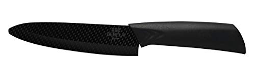 BERELA HOME Cuchillo de cerámica Profesional, Cuchillo cerámica 15.2 cm con Funda. Nuevo diseño Cuchillo cerámico con Estilo Fibra de Carbono