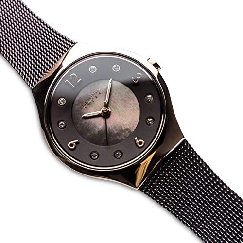 BERING Reloj Analógico para Mujer de Energía Solar con Correa en Acero Inoxidable 14427-265