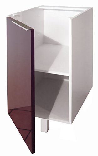 Berlenus CP3BA - Mueble bajo de Cocina con 1 Puerta (30 cm), Color Berenjena Brillante