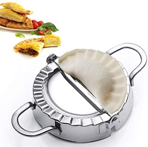 Best Utensils - Molde de acero inoxidable molde para hacer raviolis y empanadillas pierogi, envoltorio para repostería, accesorios cortadores de cocina., acero inoxidable, Plateado, M-10CM