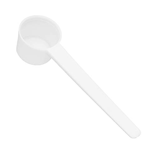 BESTONZON cuchara medidora de plástico para café, leche en polvo, condimento líquido, cucharas reutilizables 5g 20pcs (blanco)