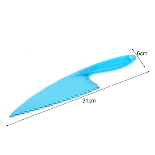 BESTonZON Cuchillo de Cocina de plástico Cuchillo de Lechuga Cuchillo de la Torta Pan Pie Cortador de Pasteles Servidor Herramienta de Hornear (Color Aleatorio)