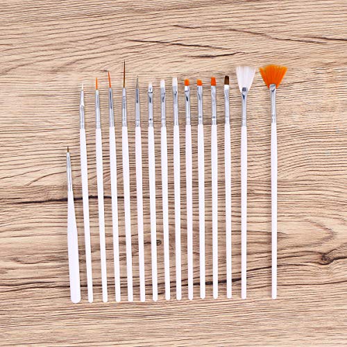 BESTonZON Decoración de Hielo para Pasteles Pinceles para Pintar Pluma Fondant Sugar Craft Clay Herramientas de Bricolaje Set 15 Pcs