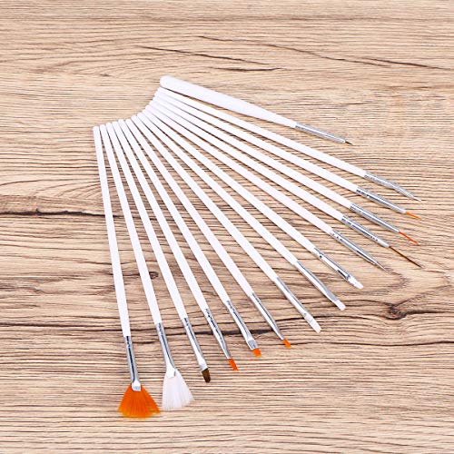 BESTonZON Decoración de Hielo para Pasteles Pinceles para Pintar Pluma Fondant Sugar Craft Clay Herramientas de Bricolaje Set 15 Pcs