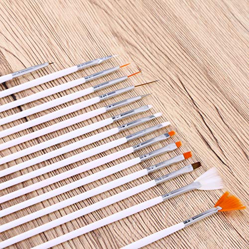 BESTonZON Decoración de Hielo para Pasteles Pinceles para Pintar Pluma Fondant Sugar Craft Clay Herramientas de Bricolaje Set 15 Pcs