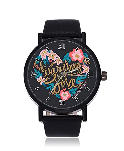 Bible Verse - Reloj de Pulsera Ultrafino para Hombre y Mujer, Estilo Casual, Deportivo, de Cuarzo, Resistente al Agua, Unisex