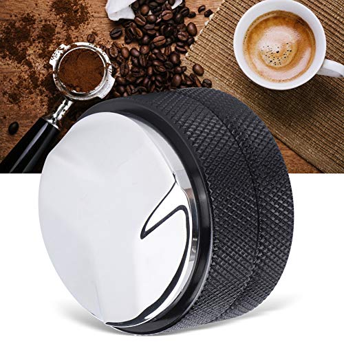 Bicaquu Herramienta de café Duradera con Altura Ajustable, Conveniente Distribuidor de café, Restaurante para Bar(58mm[Trilobite Bottom] Black)