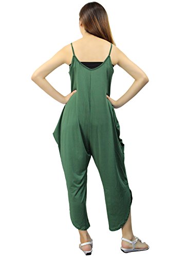 BienBien Monos y Vestidos de Mujer Fiesta Largos Verano Jumpsuits Cuello En V de Tirantes Bodysuit Cuello Halter Holgados Harem Pantalones