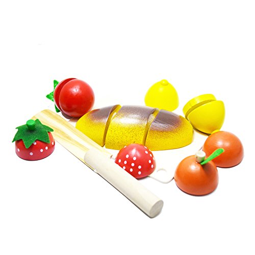 BigNoseDeer De Madera para Cortar Verduras Comida Comida Comida Cocina 13 pcs Set de Aprendizaje