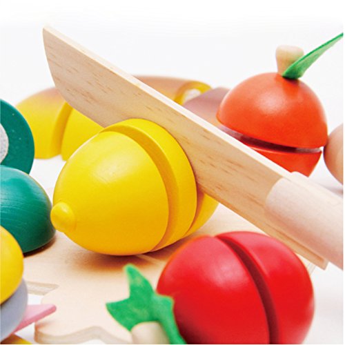 BigNoseDeer De Madera para Cortar Verduras Comida Comida Comida Cocina 13 pcs Set de Aprendizaje